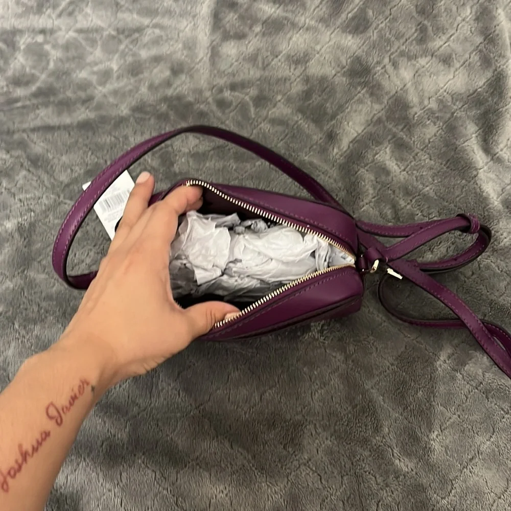 kate spade purple leather crossbody bag